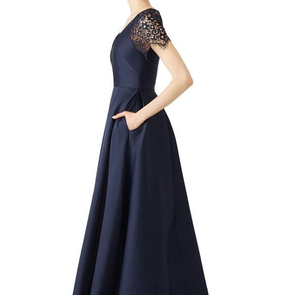 Monique Lhuillier Navy Blue Ball Gown NWT size 4 $545 - Picture 5 of 6